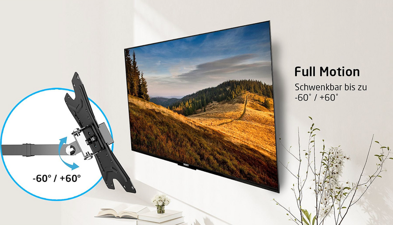 ISY TV muurbeugel 19-48 inch zwart | Retourdeal 47% korting – extra afbeelding