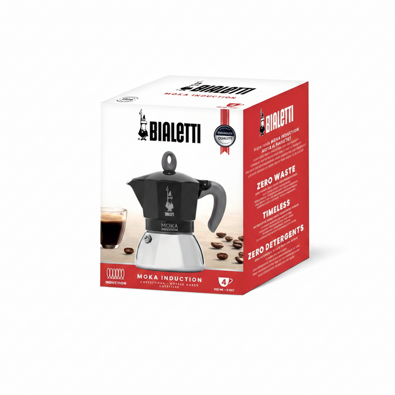 Bialetti Moka Induction zwart 4 kops | Retourdeal 41% – extra afbeelding