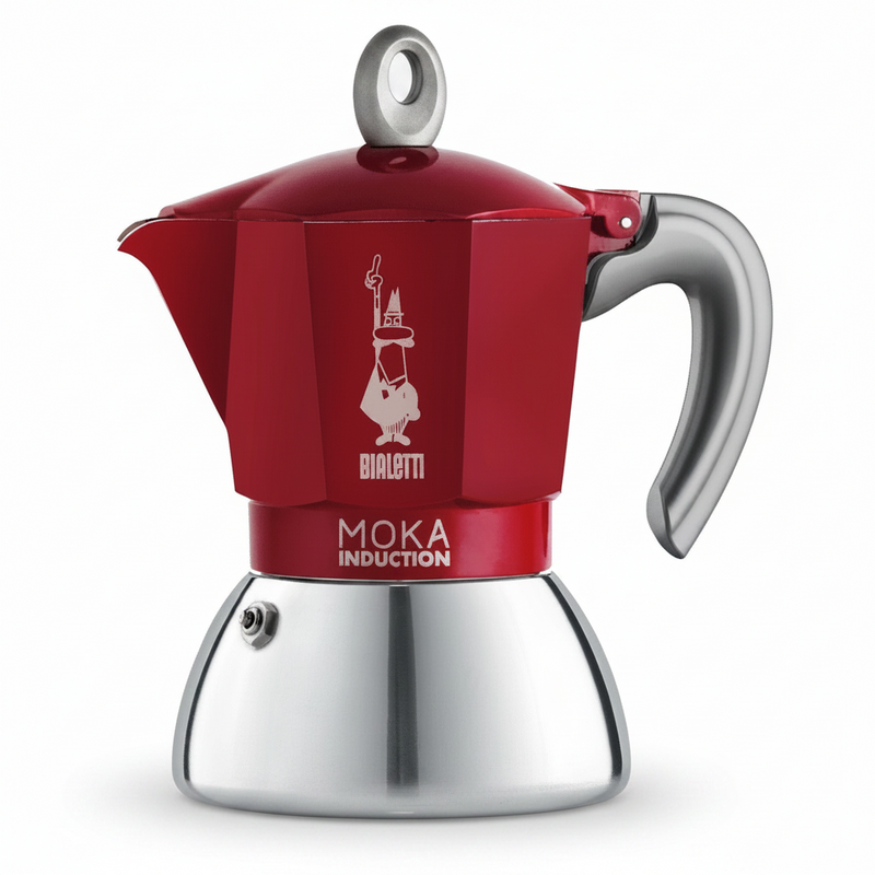 Bialetti Moka Induction rood 4 kops | Retourdeal 51%