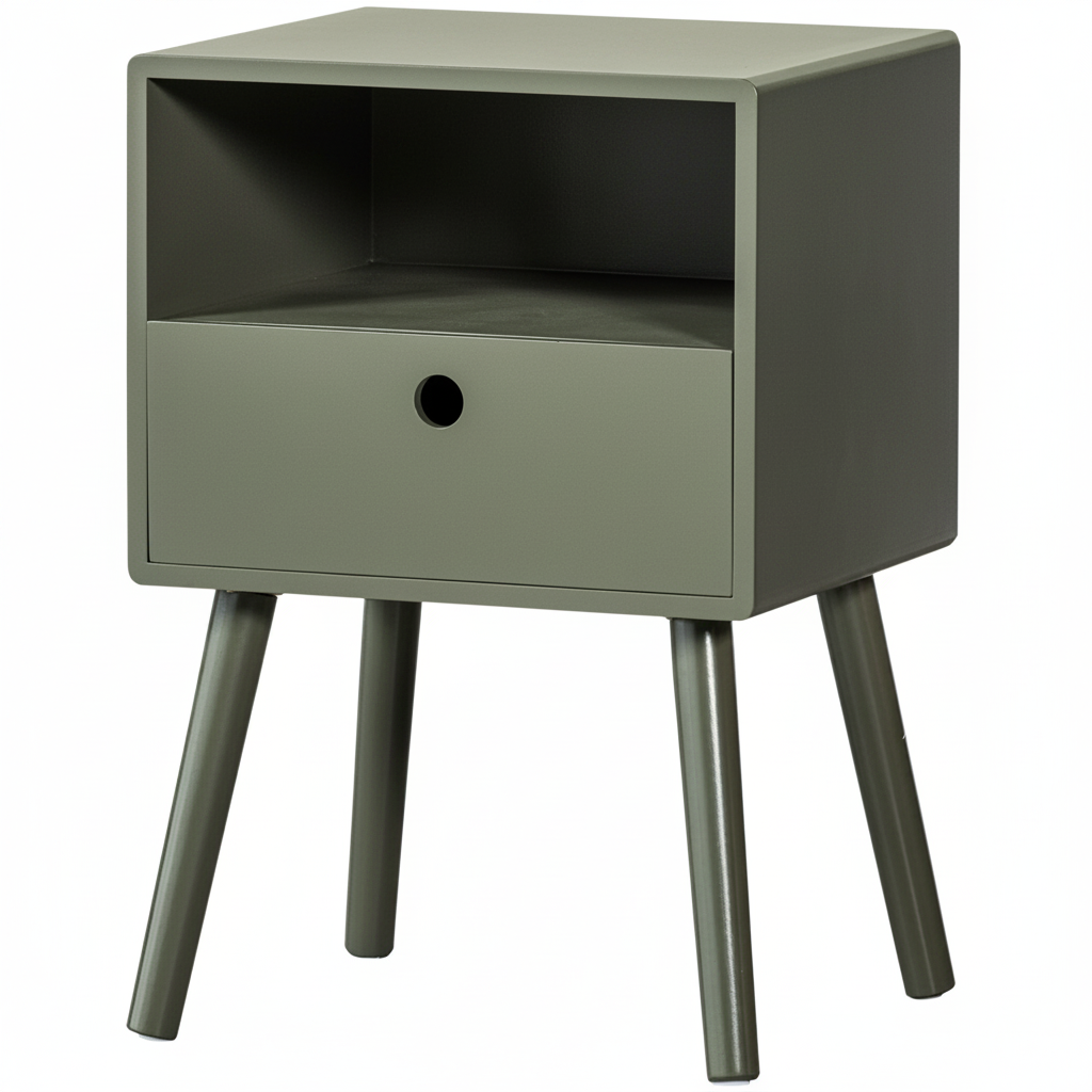 WOOOD Ozzy Nachtkastje Warm Groen 53x36x30 | Retourdeal 40%