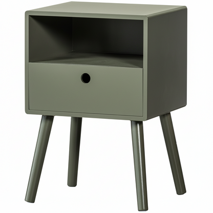 WOOOD Ozzy Nachtkastje Warm Groen 53x36x30 | Retourdeal 40%