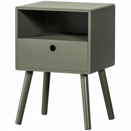 WOOOD Ozzy Nachtkastje Warm Groen 53x36x30 | Retourdeal 40%
