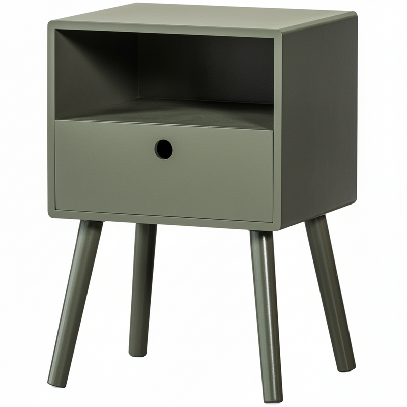 WOOOD Ozzy Nachtkastje Warm Groen 53x36x30 | Retourdeal 40%