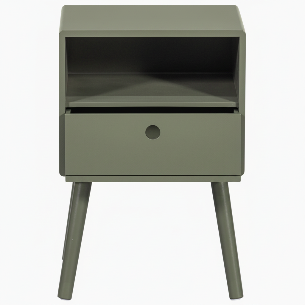 WOOOD Ozzy Nachtkastje Warm Groen 53x36x30 | Retourdeal 40%