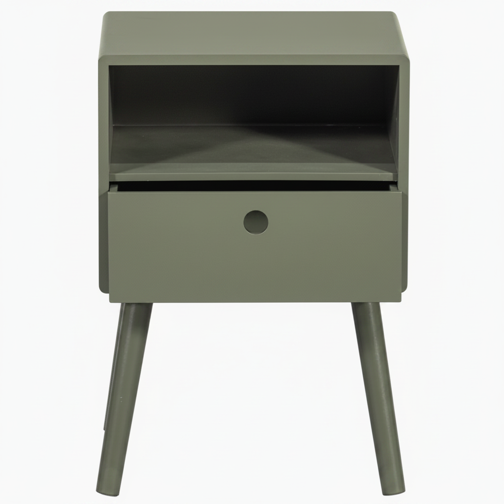 WOOOD Ozzy Nachtkastje Warm Groen 53x36x30 | Retourdeal 40%