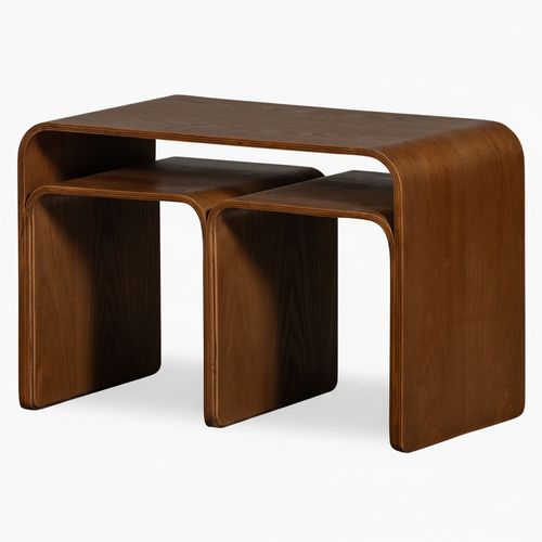 WOOOD Frey Bijzettafel Hout Walnoost 40x60x32 | Retourdeal 40%
