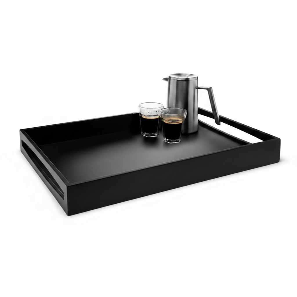 Leopold Vienna Dienblad 55x40x6cm MDF Zwart | Retourdeal 40%