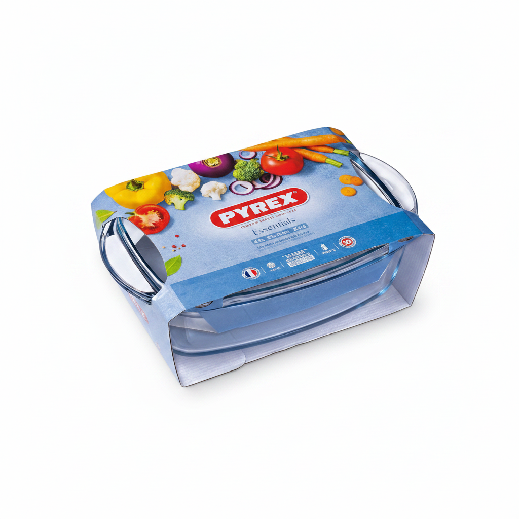 Pyrex Essentials Schaal Rechthoek met Deksel 6,5L | Retourde