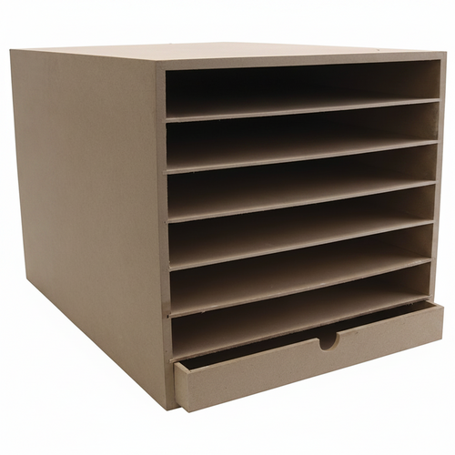 Papier Opslag Unit A3 MDF met Planken en Lade | Retourdeal 40%