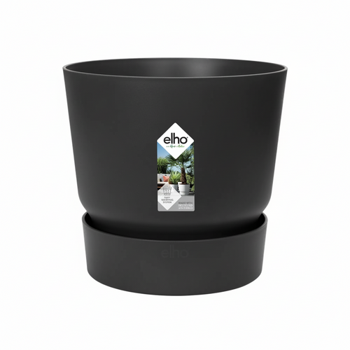 Elho Greenville Rond 40 Bloempot Living Black | Retourdeal 50%