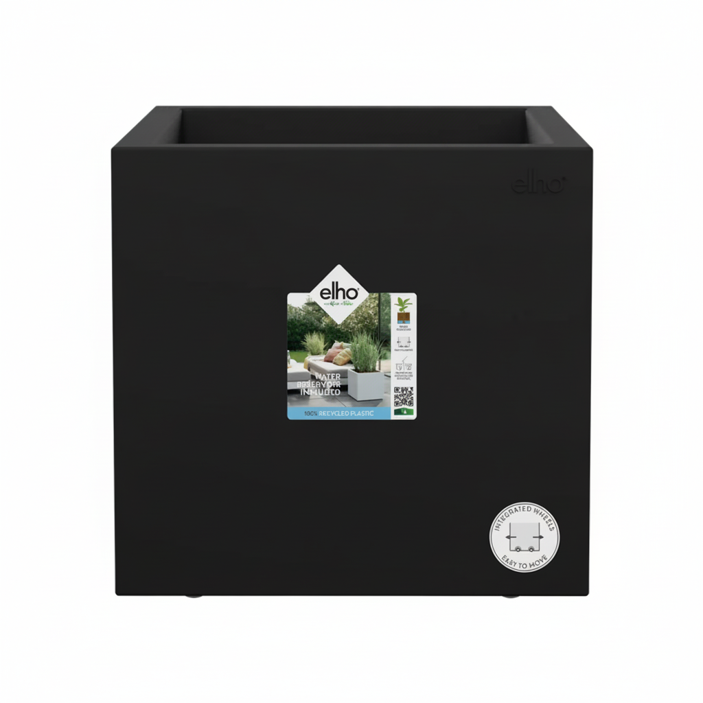 Elho Vivo Next vierkant 30cm zwart | Retourdeal 40% korting