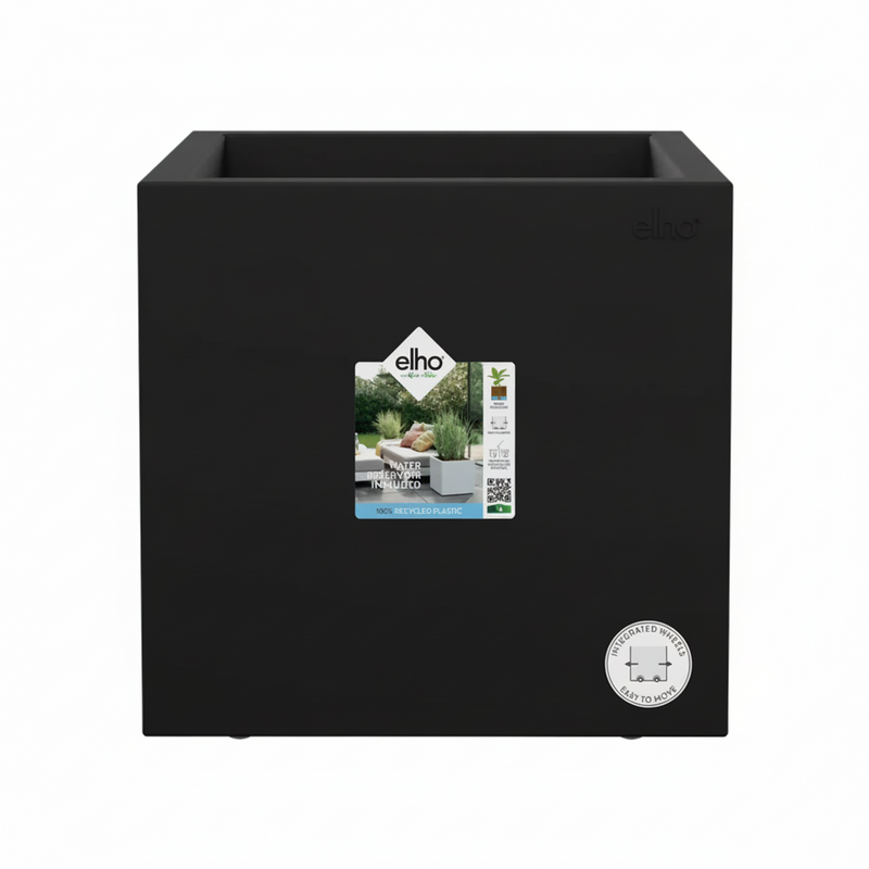 Elho Vivo Next vierkant 30cm zwart | Retourdeal 40% korting