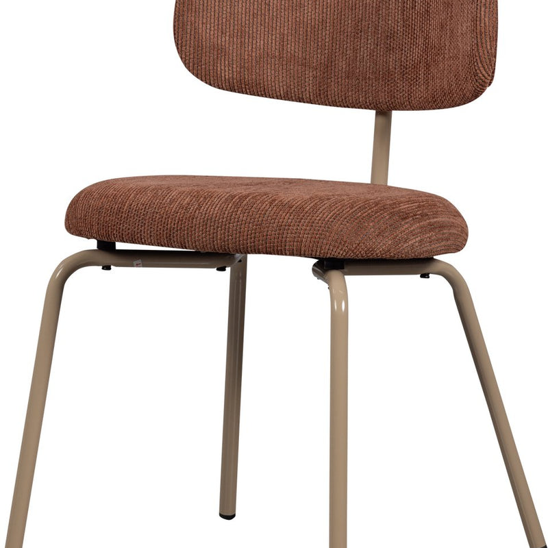 WOOOD Travis Eetkamerstoel - 75x48x53 cm - Polyester - Bruin – extra afbeelding