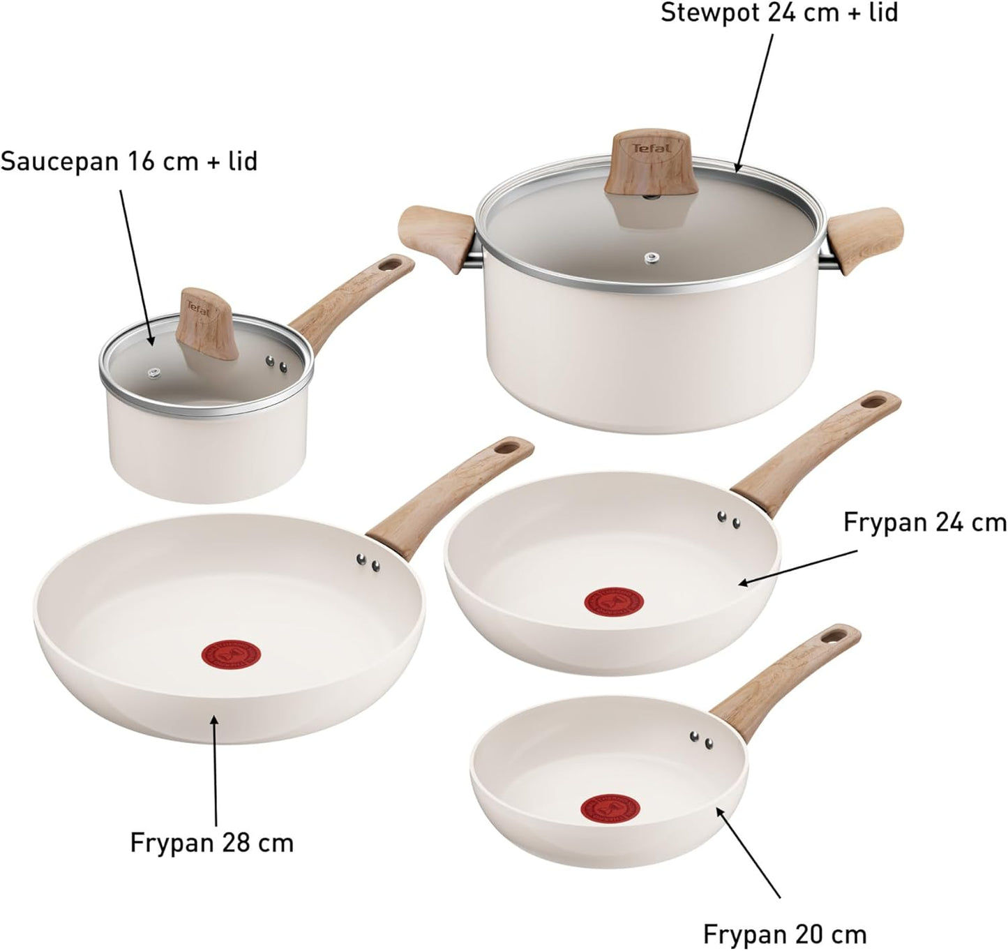 Tefal Cera Bright ON 5-delig | Retourdeal 50% korting