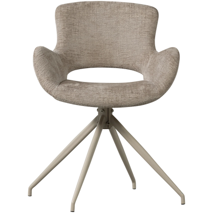 WOOOD Eliva Eetkamerstoel Structure Zand Paars Set 2 | Retourdeal 40%