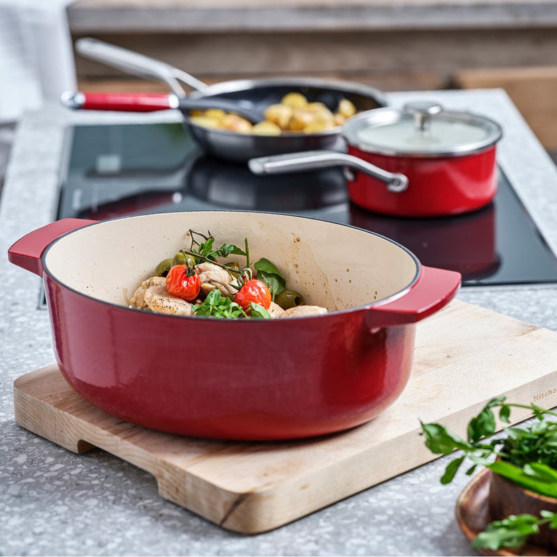 KitchenAid braadpan 30cm rood | Retourdeal 50% korting – extra afbeelding