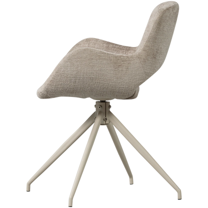 WOOOD Eliva Eetkamerstoel Structure Zand Paars Set 2 | Retourdeal 40%