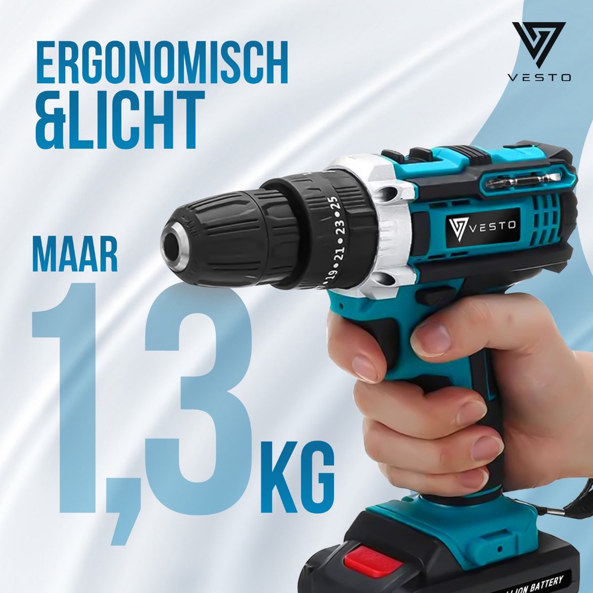 Vesto PowerDrive Accuboormachine incl. 2 Accu's