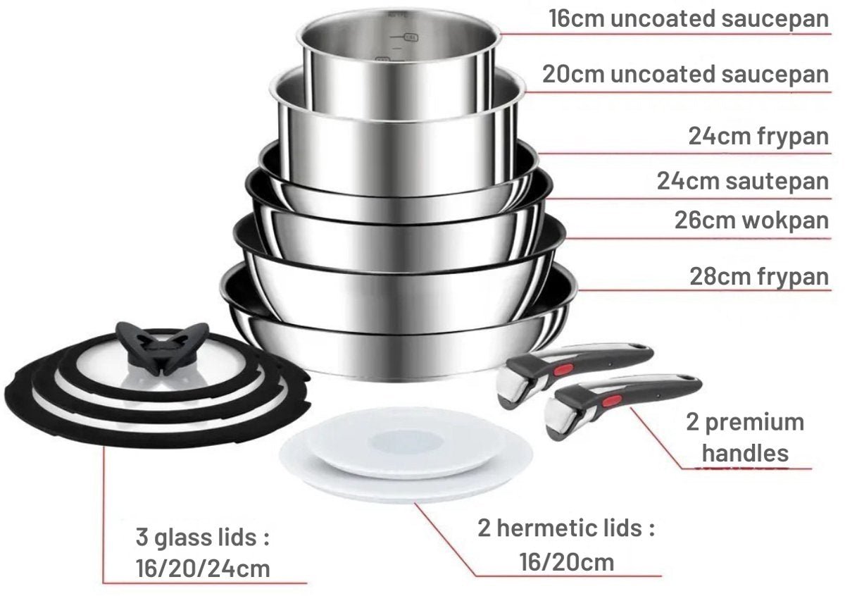 Tefal Ingenio Emotion Pannenset 13-delig | Retourdeal 50%