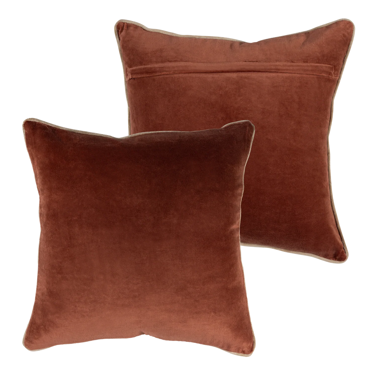 WOOOD Zena Kussens Roze/Roestbruin 50x50 cm | Retourdeal 50%