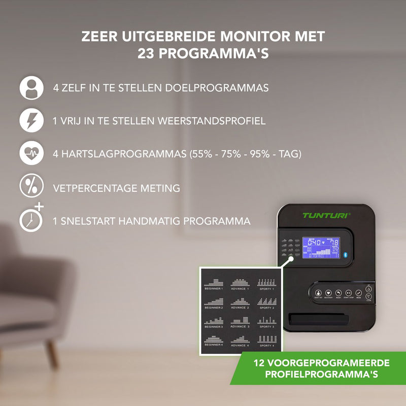 Tunturi Cardio Fit E35 Hometrainer - Ergometer - Bluetooth – extra afbeelding