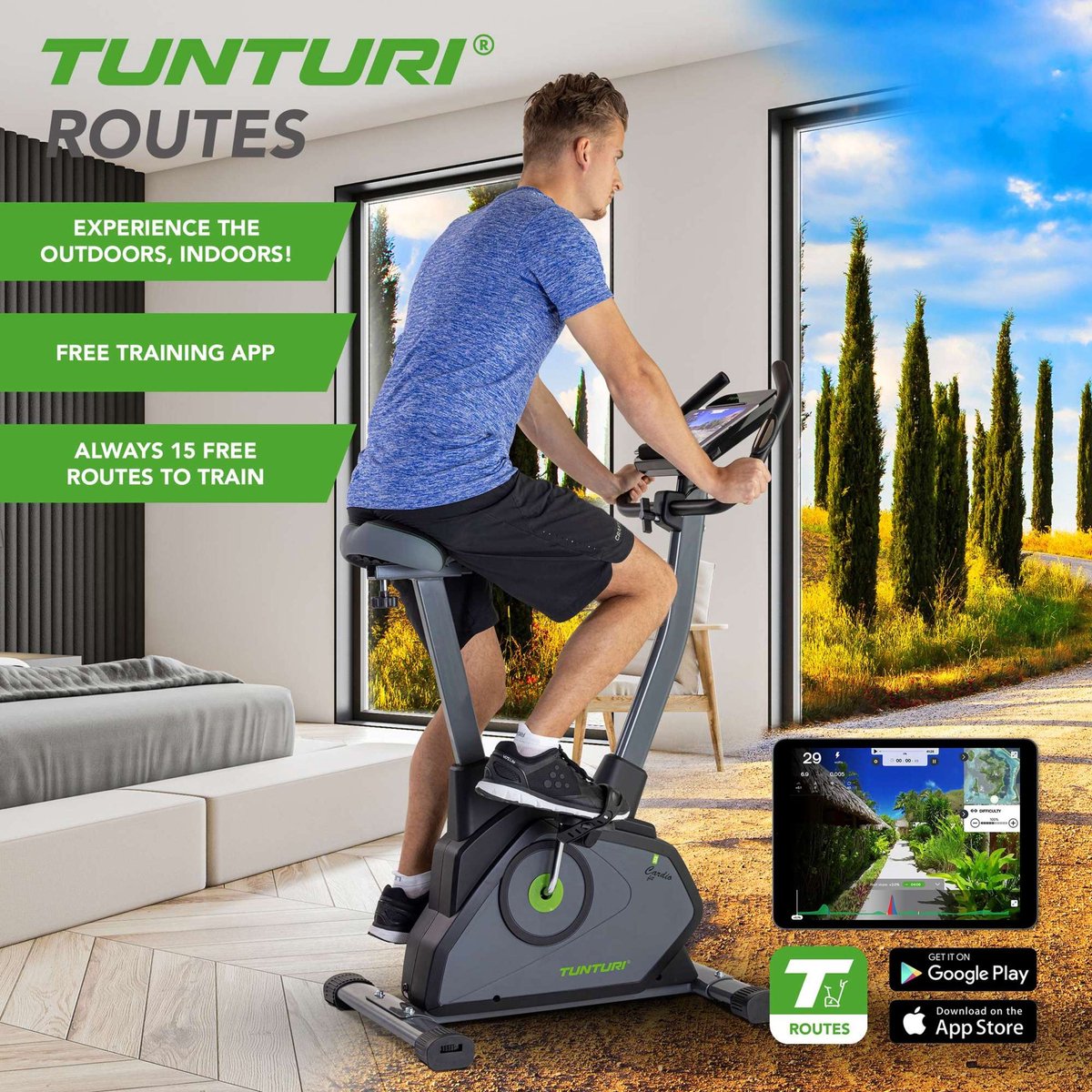 Tunturi Cardio Fit E35 Hometrainer - Ergometer - Bluetooth