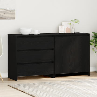Dressoir Douwe - 2-delig - zwart eiken
