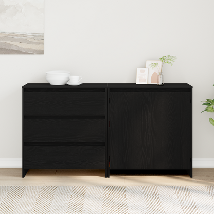 Dressoir Douwe - 2-delig - zwart eiken