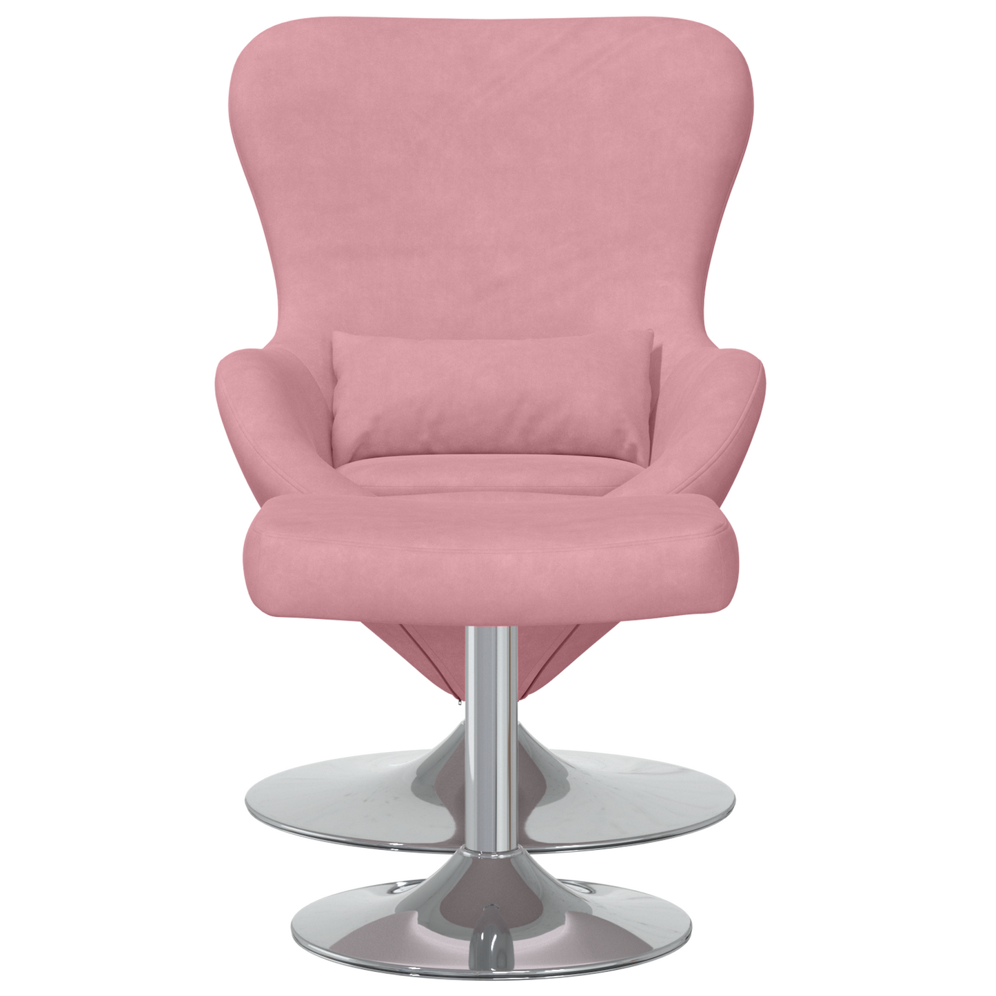 Fauteuil Bibi - fluweel - met voetsteun - roze