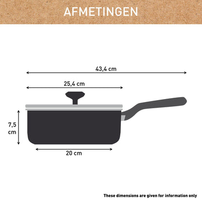 Tefal Revive Hapjespan 24cm met Deksel | Retourdeal 40%