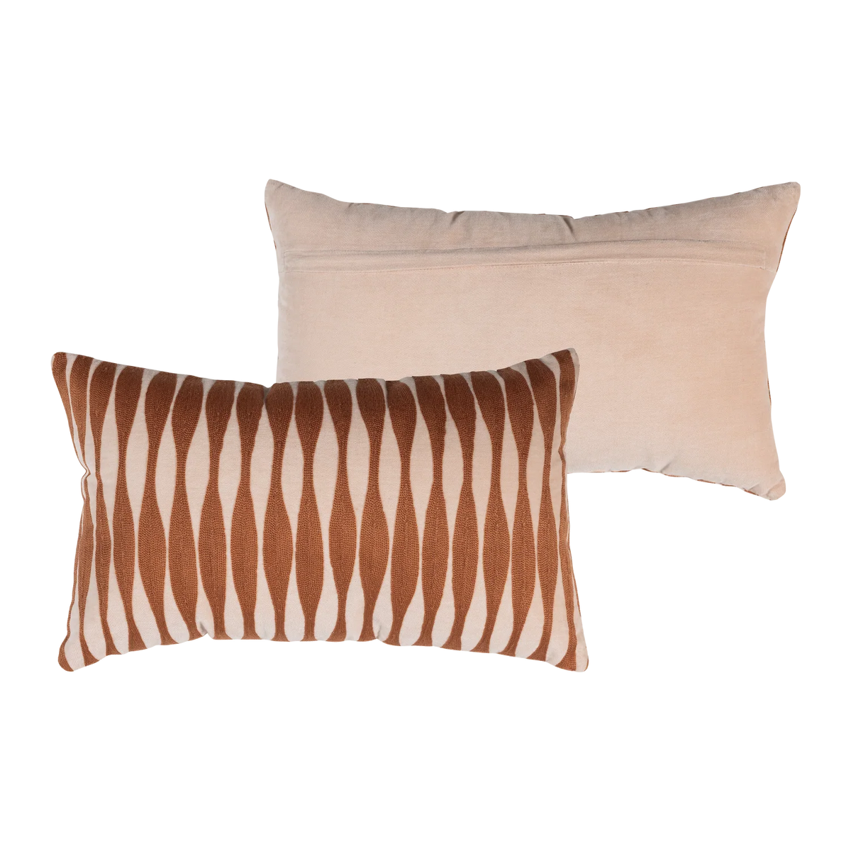 WOOOD Zena Kussens Roze/Roestbruin 50x50 cm | Retourdeal 50%