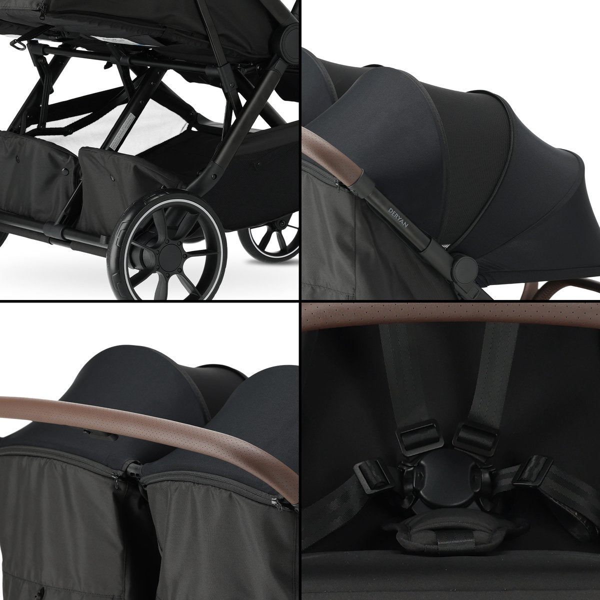 Deryan Rolo X2 XL V2 Duo Buggy Zwart | Retourdeal 25%