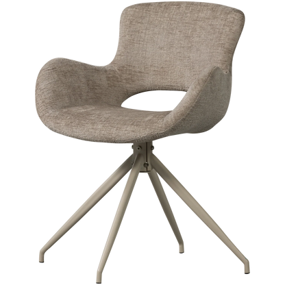 WOOOD Eliva Eetkamerstoel Structure Zand Paars Set 2 | Retourdeal 40%