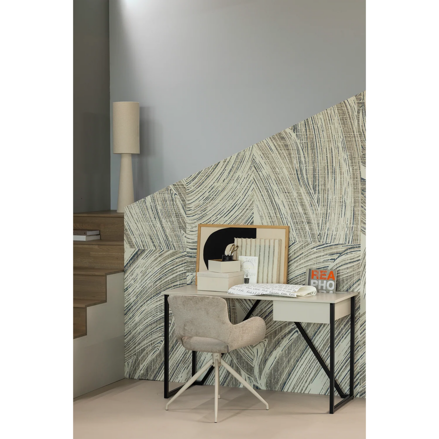 WOOOD Eliva Eetkamerstoel Structure Zand Paars Set 2 | Retourdeal 40%